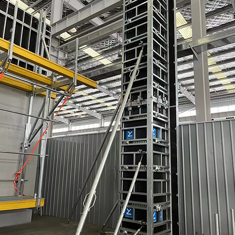 Steel frame column formwork