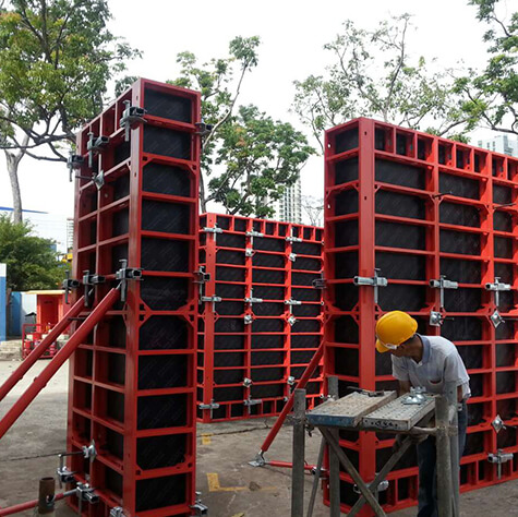 Light weight steel frame column formwork