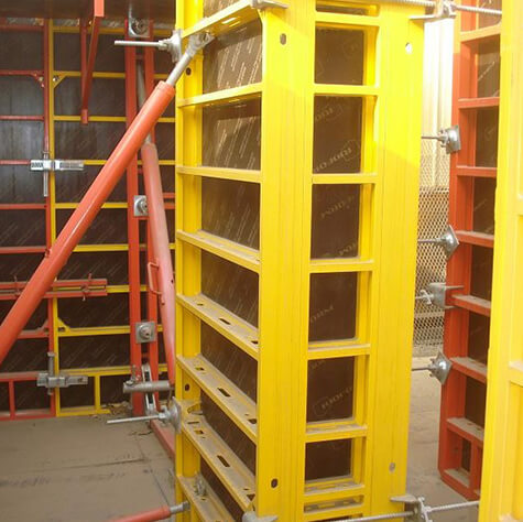 Aluminium frame column formwork