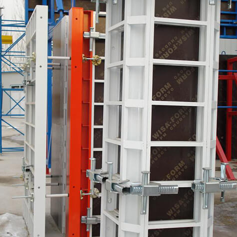 Aluminium frame column formwork