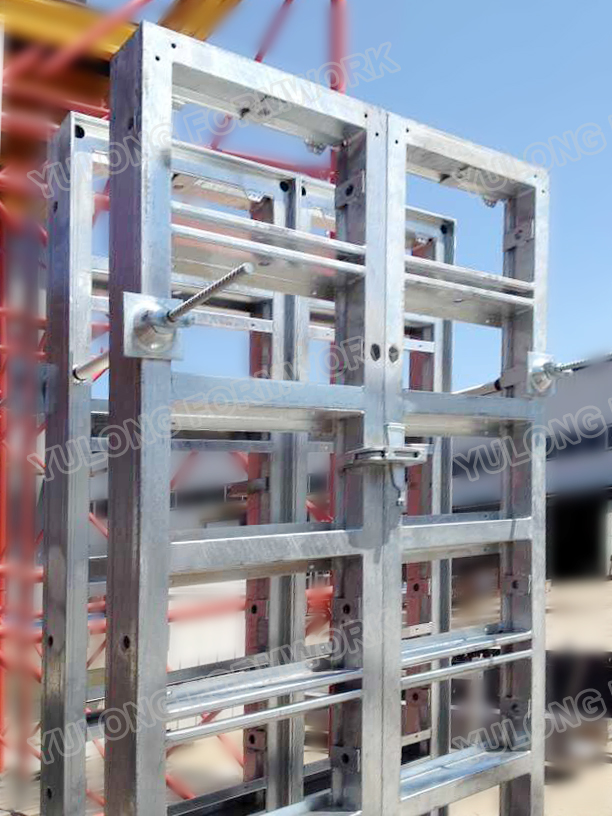 Steel frame wall formwork