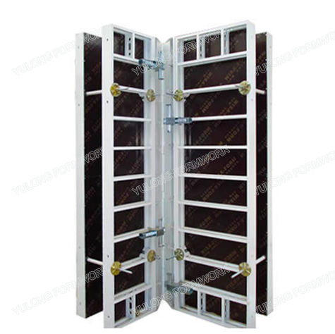 Aluminium frame wall formwork