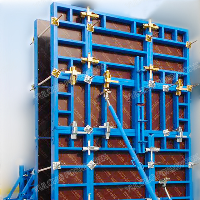 Steel frame wall formwork